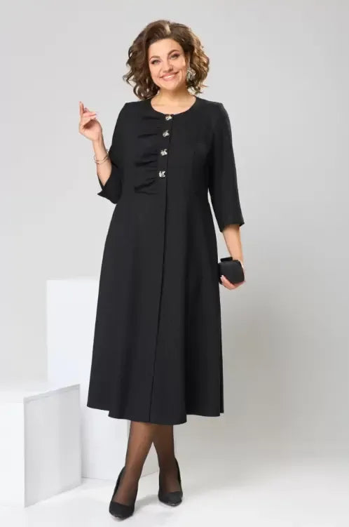 Elinova | Hochwertiges Midi-Kleid für Damen