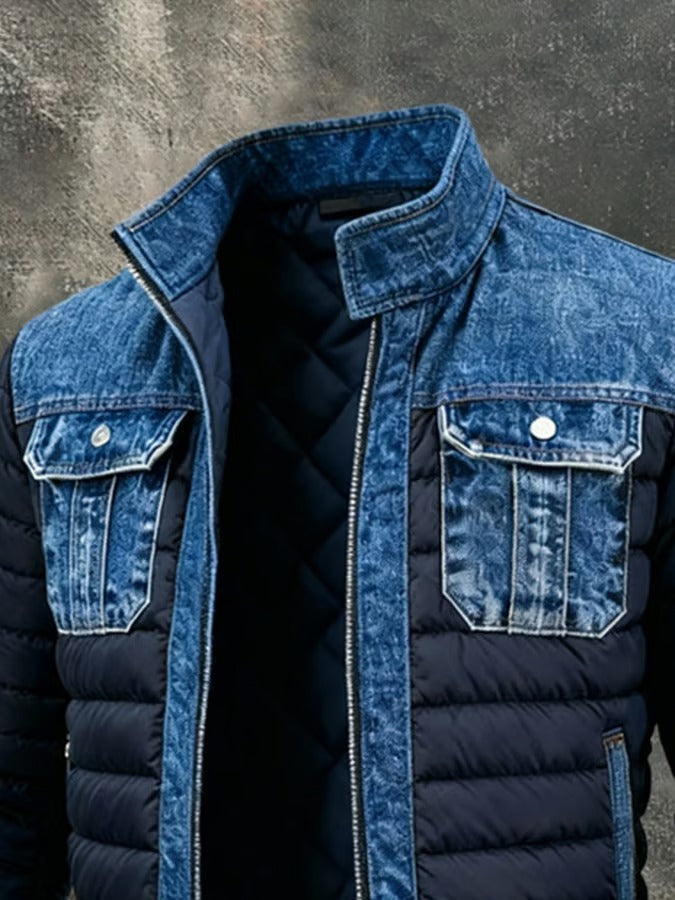 Paulo | Vintage Denim Patchwork Jacke