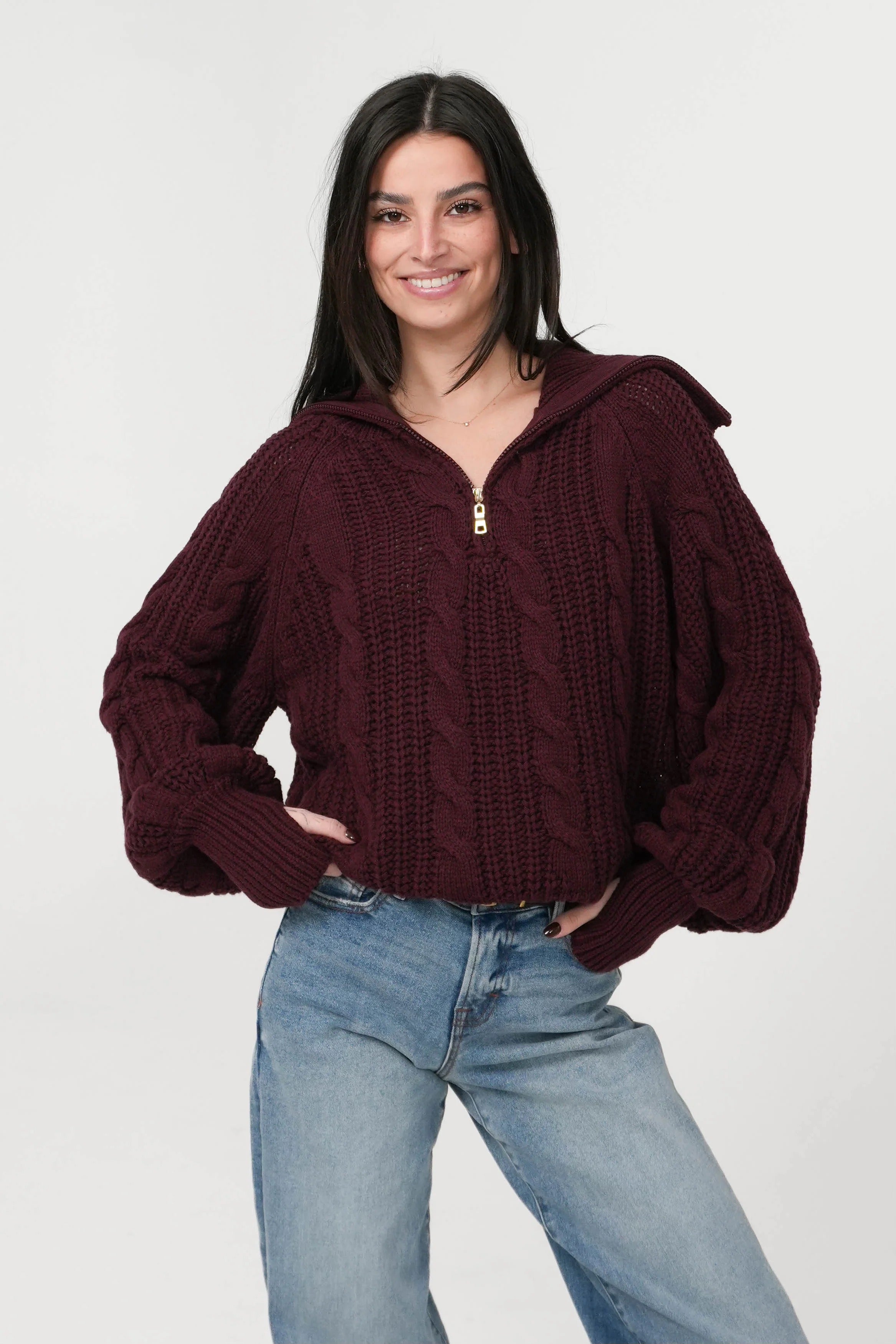 Liana | Weicher Quarter-Zip Pullover