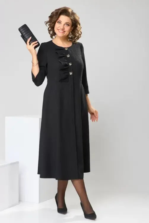 Elinova | Hochwertiges Midi-Kleid für Damen