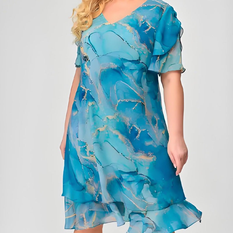 Cora | leichtes Damenkleid, mit kreativem Aufdruck.
