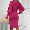 Yima | Figurbetontes Strickkleid mit Fledermausärmeln