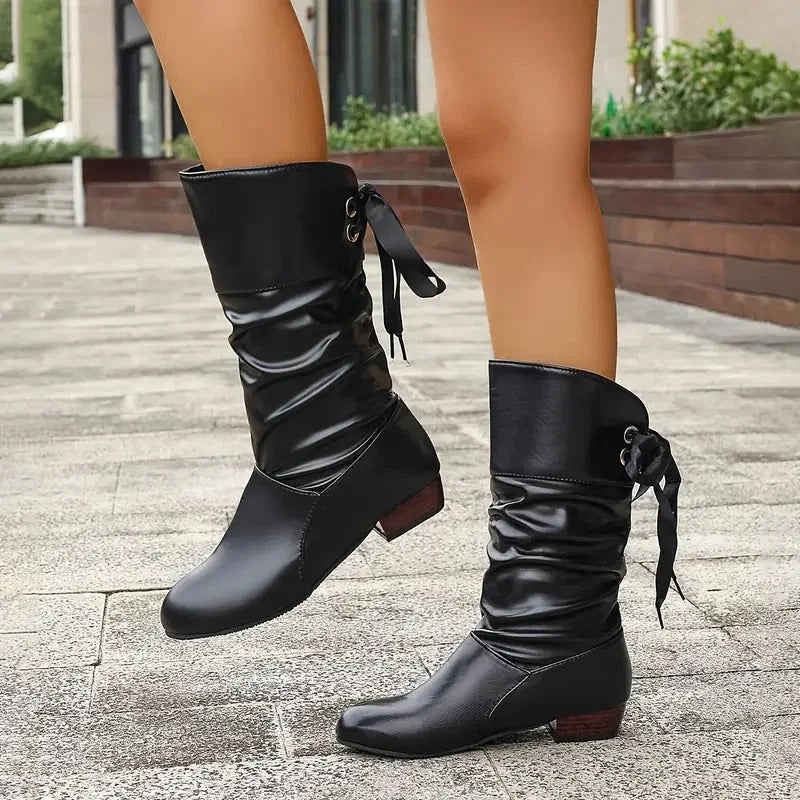 Lainey™ | Trendige Stiefel für Damen mit Schnürung bis zur Wade