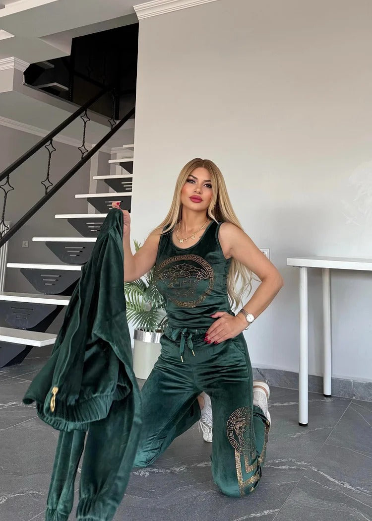 Ellie | Bequemes 3-teiliges Damen-Sportanzugset – stylisch & funktional