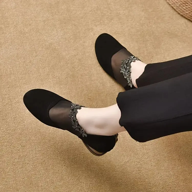Luna | elegante High Heels, luftige Mesh-Sohle, weicher Komfort.