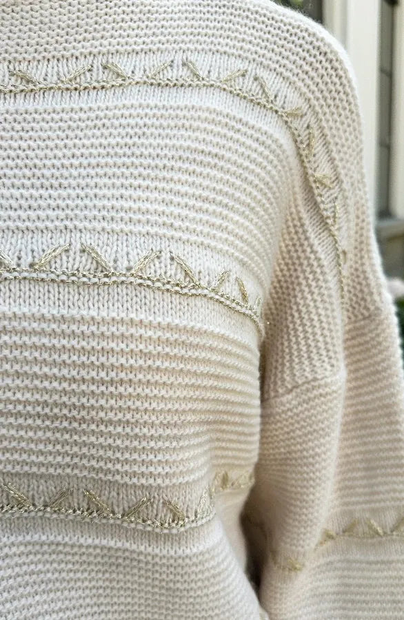 Liora | Boho-Pullover Beige