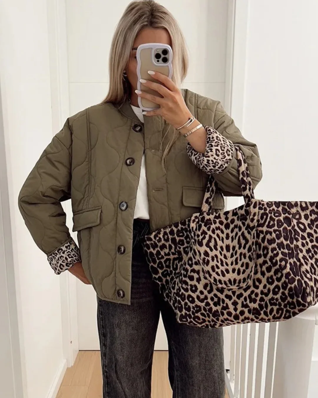 Namie | Elegante Jacke mit Leopardenmuster