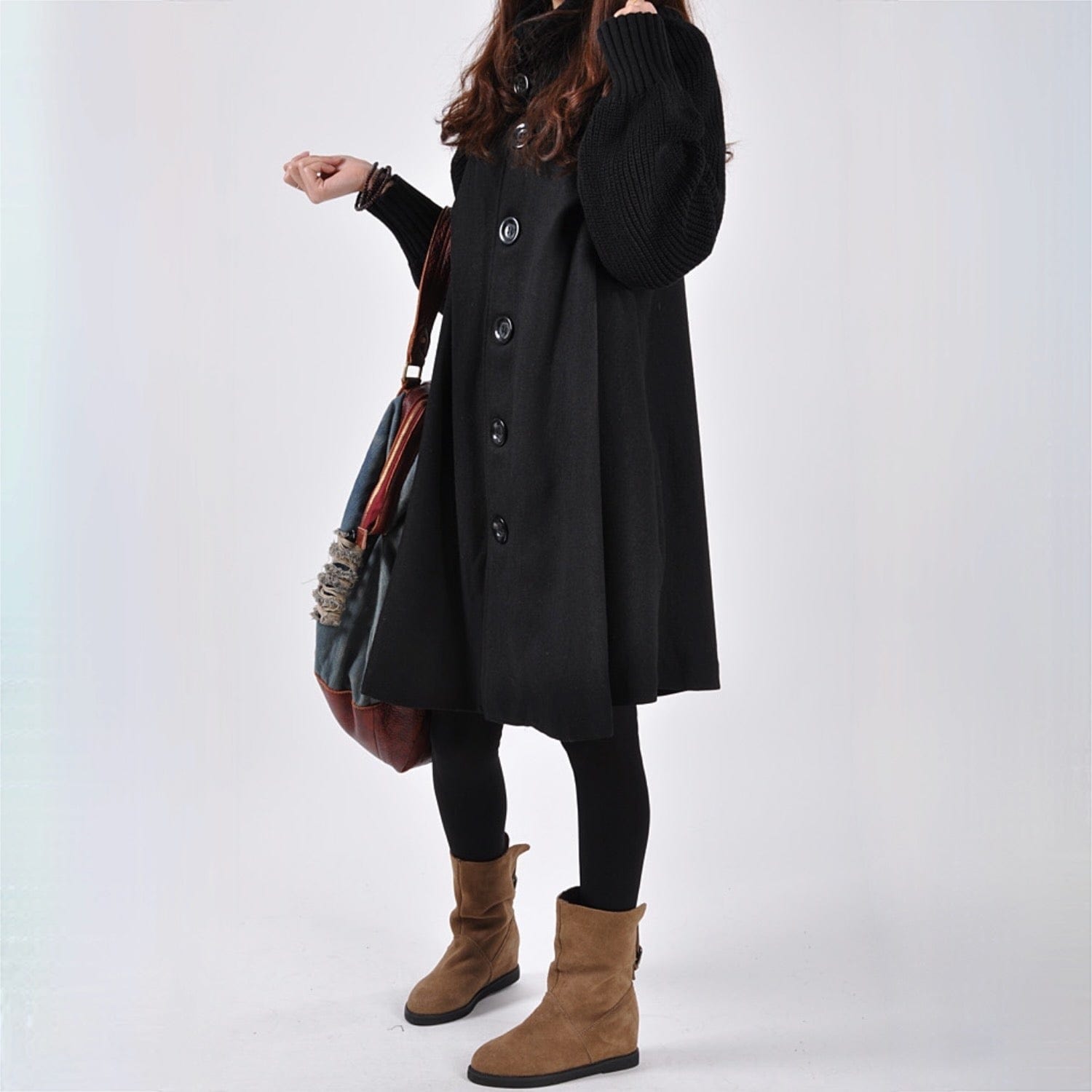 Jenna | Elegante Mantel mit Knopfleiste