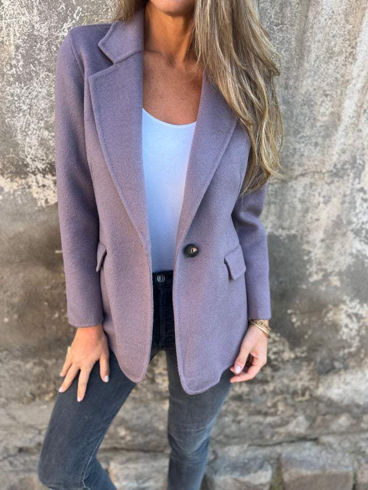 ANNA | EIN-KNOPF-BLAZER - Lila / S