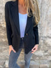 ANNA | EIN-KNOPF-BLAZER - Schwarz / S