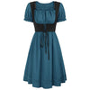 Renaissance-Style Oktoberfest Dress with Puff Sleeves