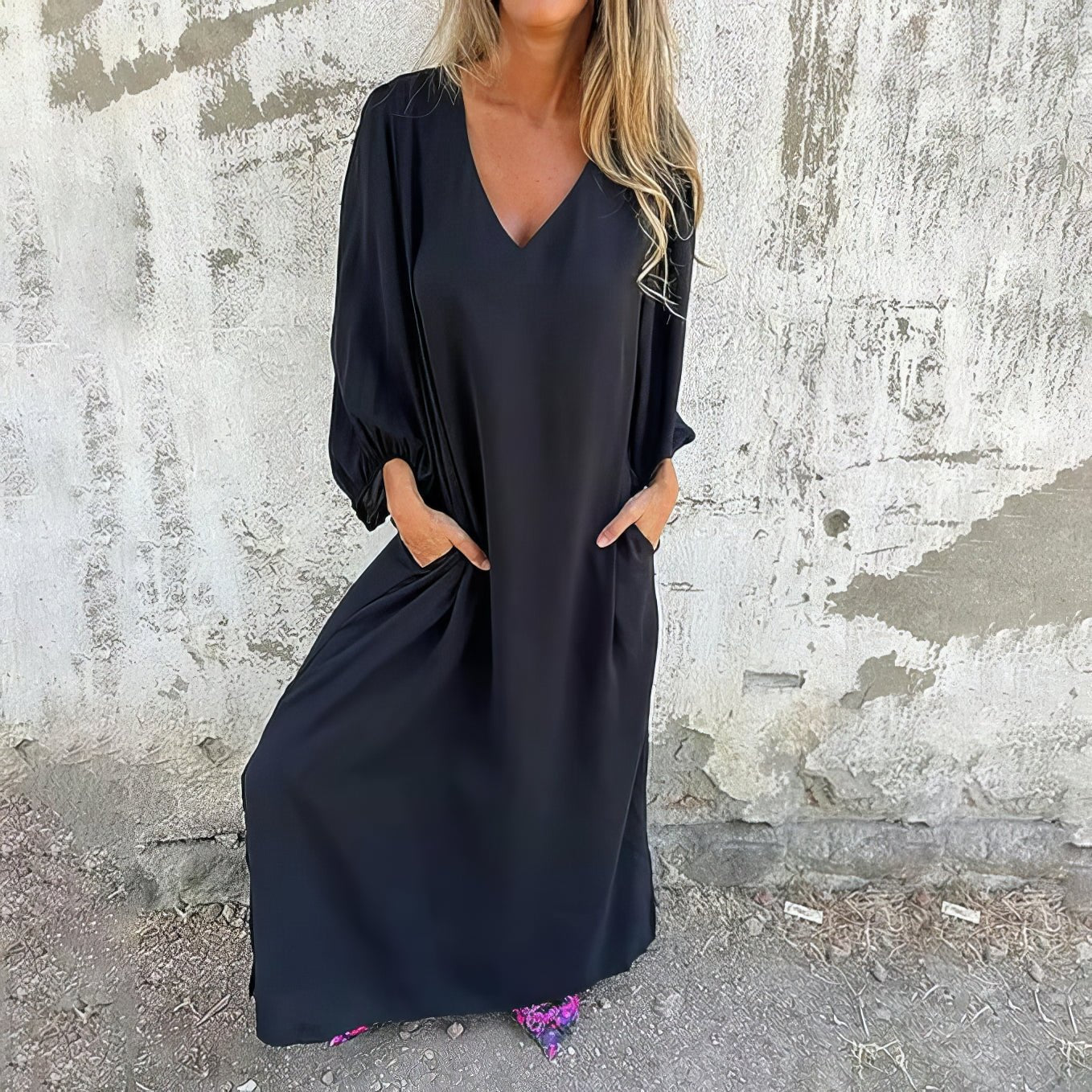 Skye™ | Langes Boho-Kleid mit praktischen Taschen