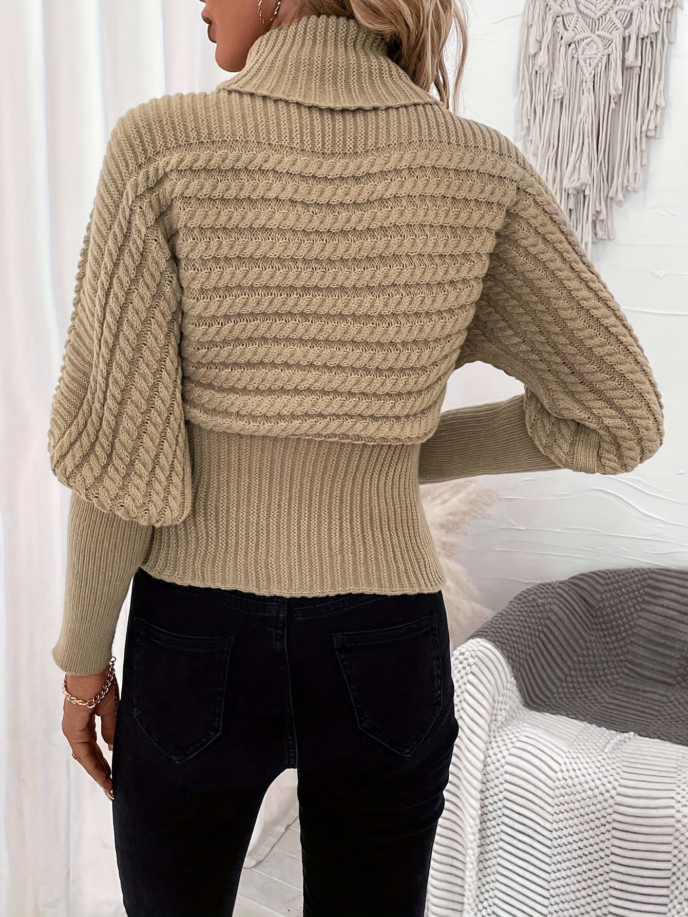 Ivysia | Schlichter Rollkragen-Strickpullover