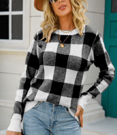 Lieka | Karierter Plaid-Pullover