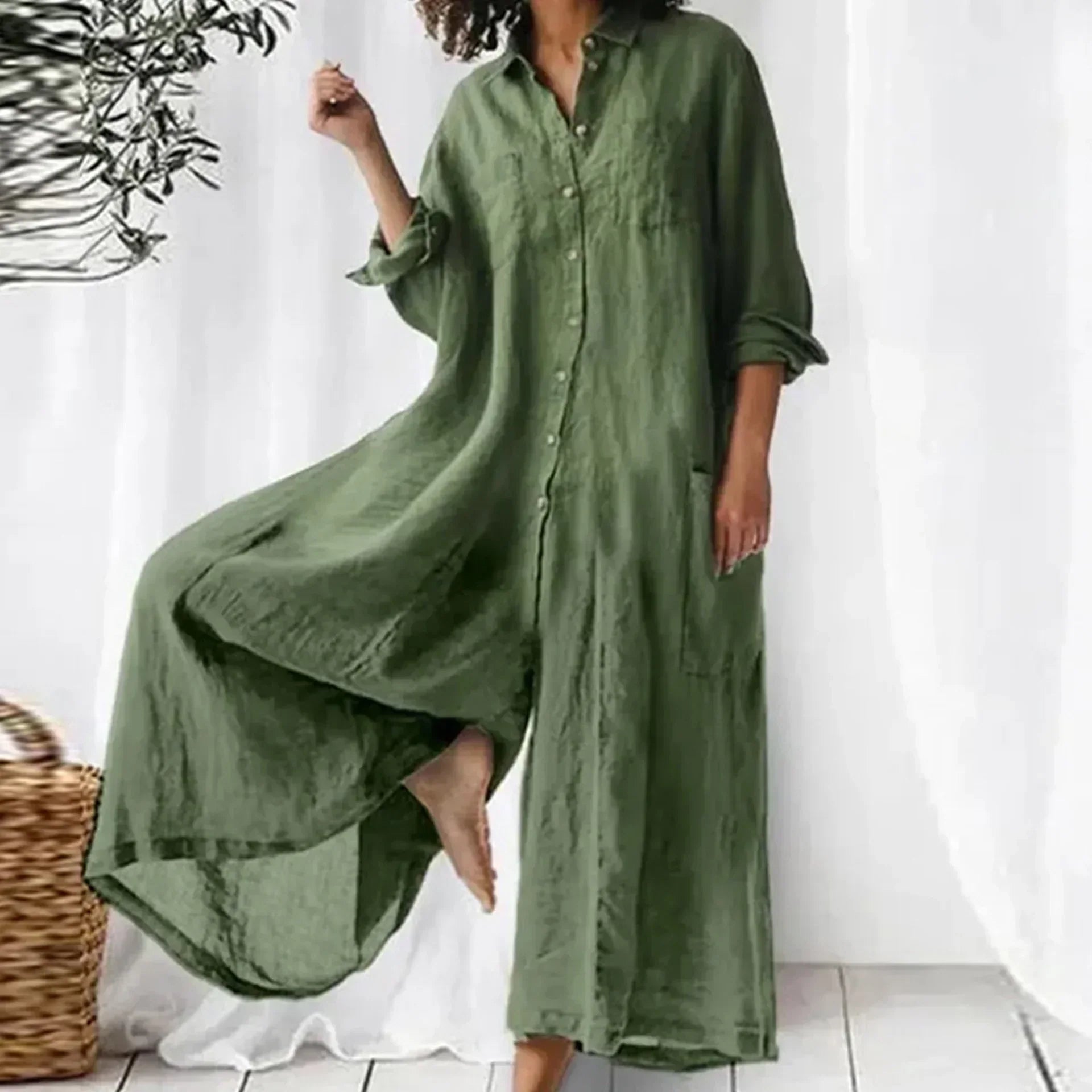 Joanne | Stilvoller Langarm-Overall für Damen
