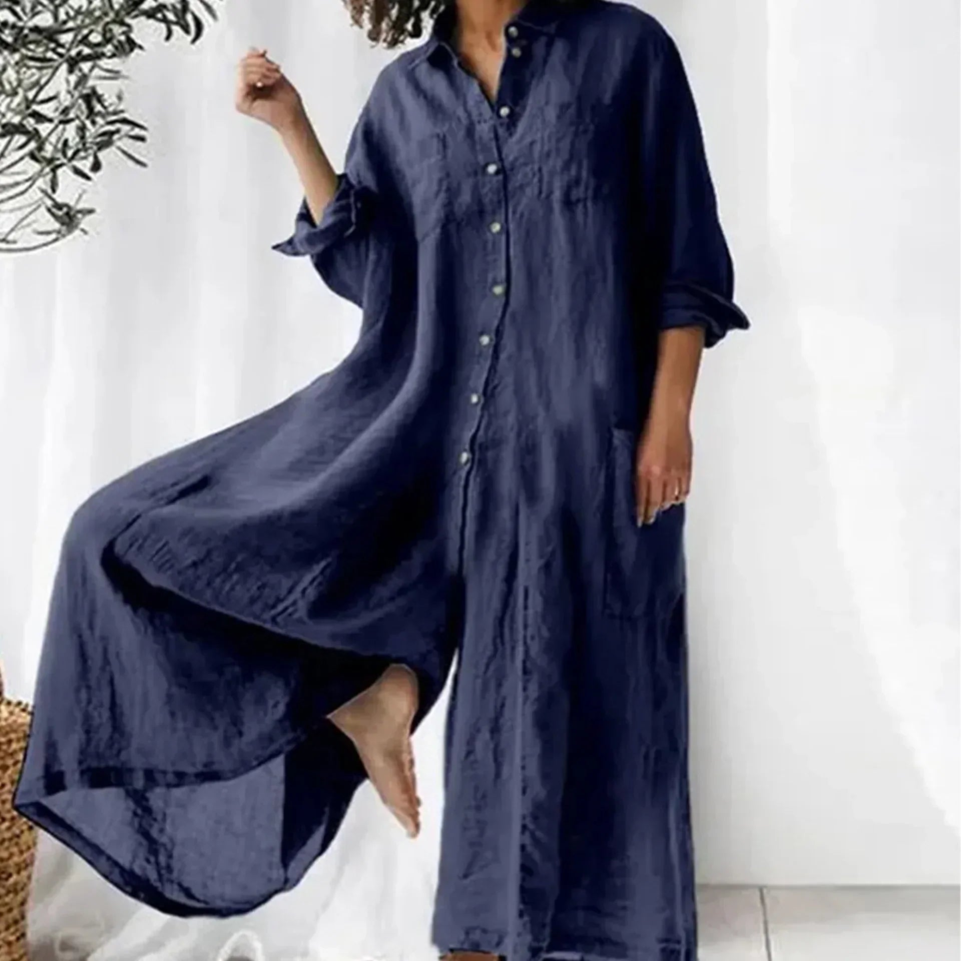 Joanne | Stilvoller Langarm-Overall für Damen