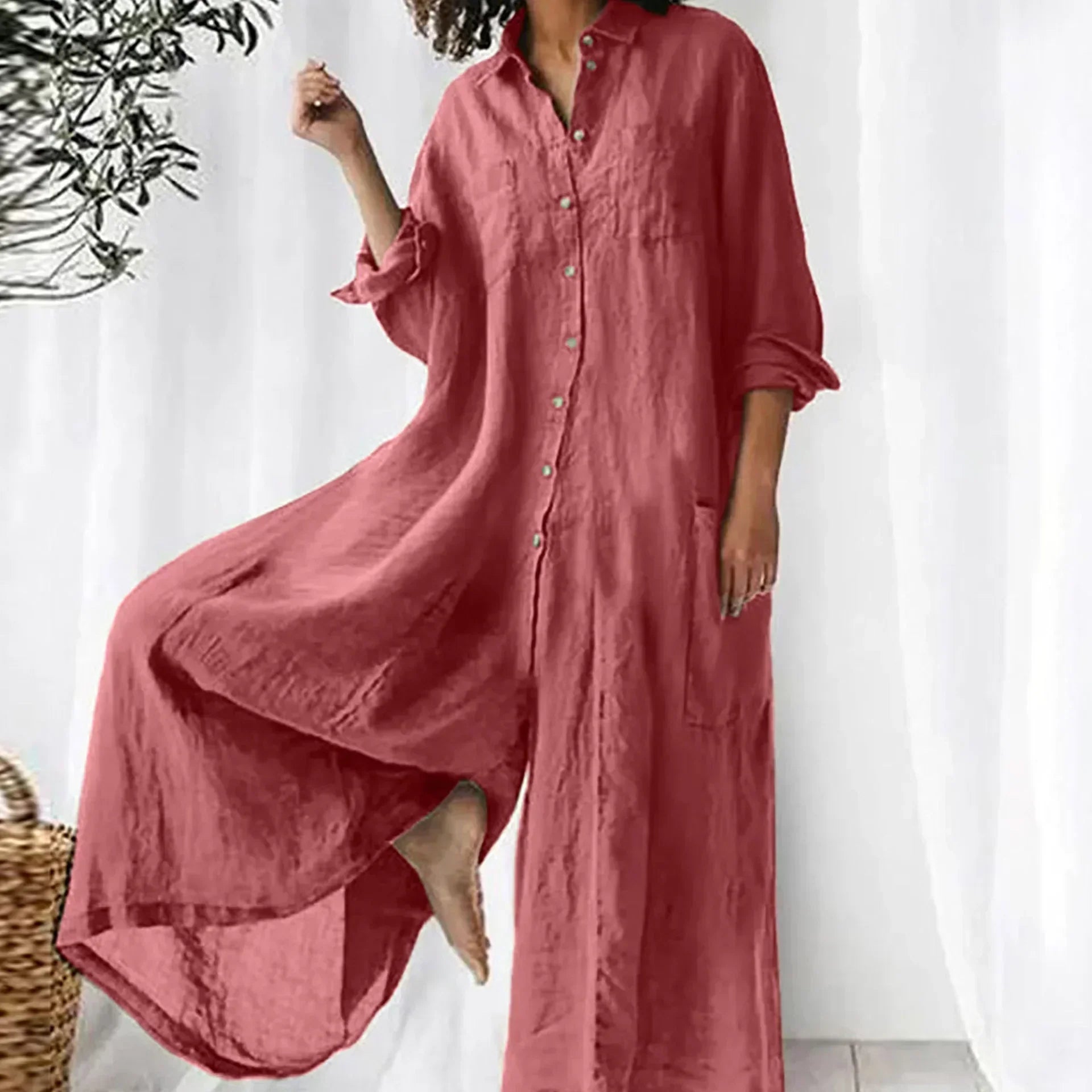 Joanne | Stilvoller Langarm-Overall für Damen