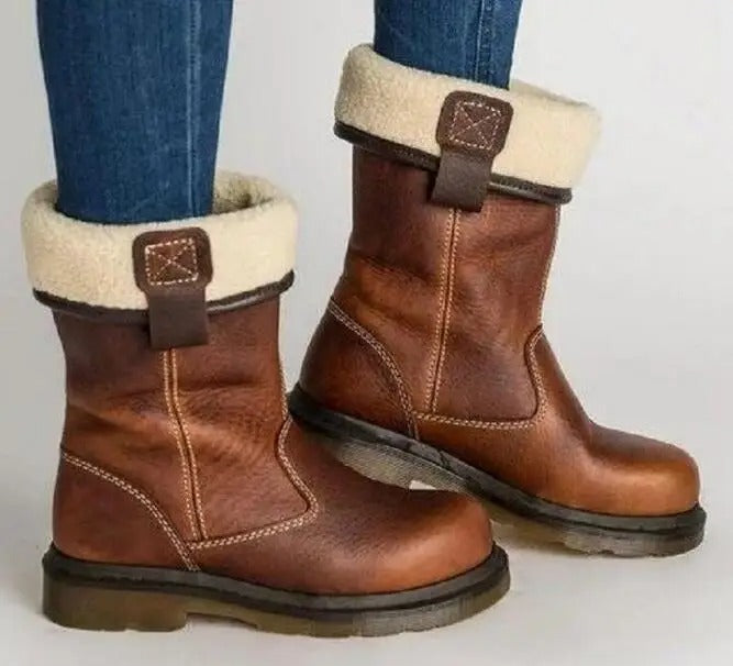 Sheena | Gefütterte Winterlederstiefel