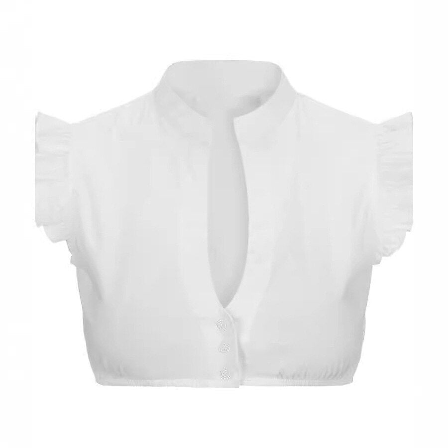 Oktoberfest Elegant Lace Dirndl Blouse