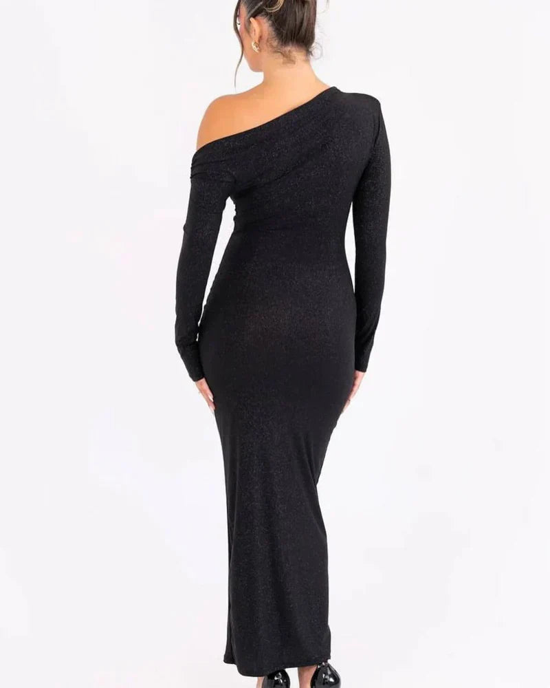 Moarie | Glänzendes Maxikleid