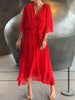 Monica | Zartes Kleid aus Chiffon mit V-Ausschnitt