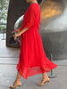 Monica | Zartes Kleid aus Chiffon mit V-Ausschnitt