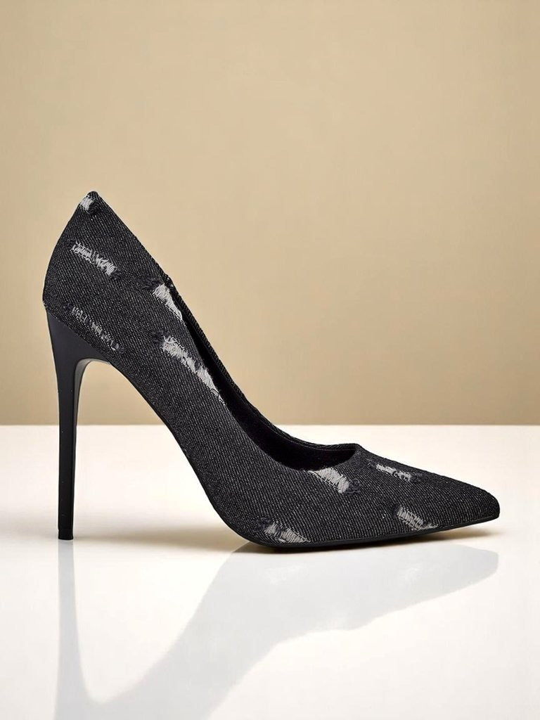 Ainara | modische Stiletto-Pumps im Denim-Chic