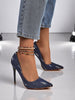 Ainara | modische Stiletto-Pumps im Denim-Chic