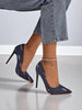 Ainara | modische Stiletto-Pumps im Denim-Chic