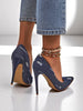 Ainara | modische Stiletto-Pumps im Denim-Chic