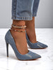 Ainara | modische Stiletto-Pumps im Denim-Chic