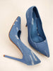Ainara | modische Stiletto-Pumps im Denim-Chic