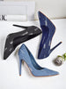 Ainara | modische Stiletto-Pumps im Denim-Chic