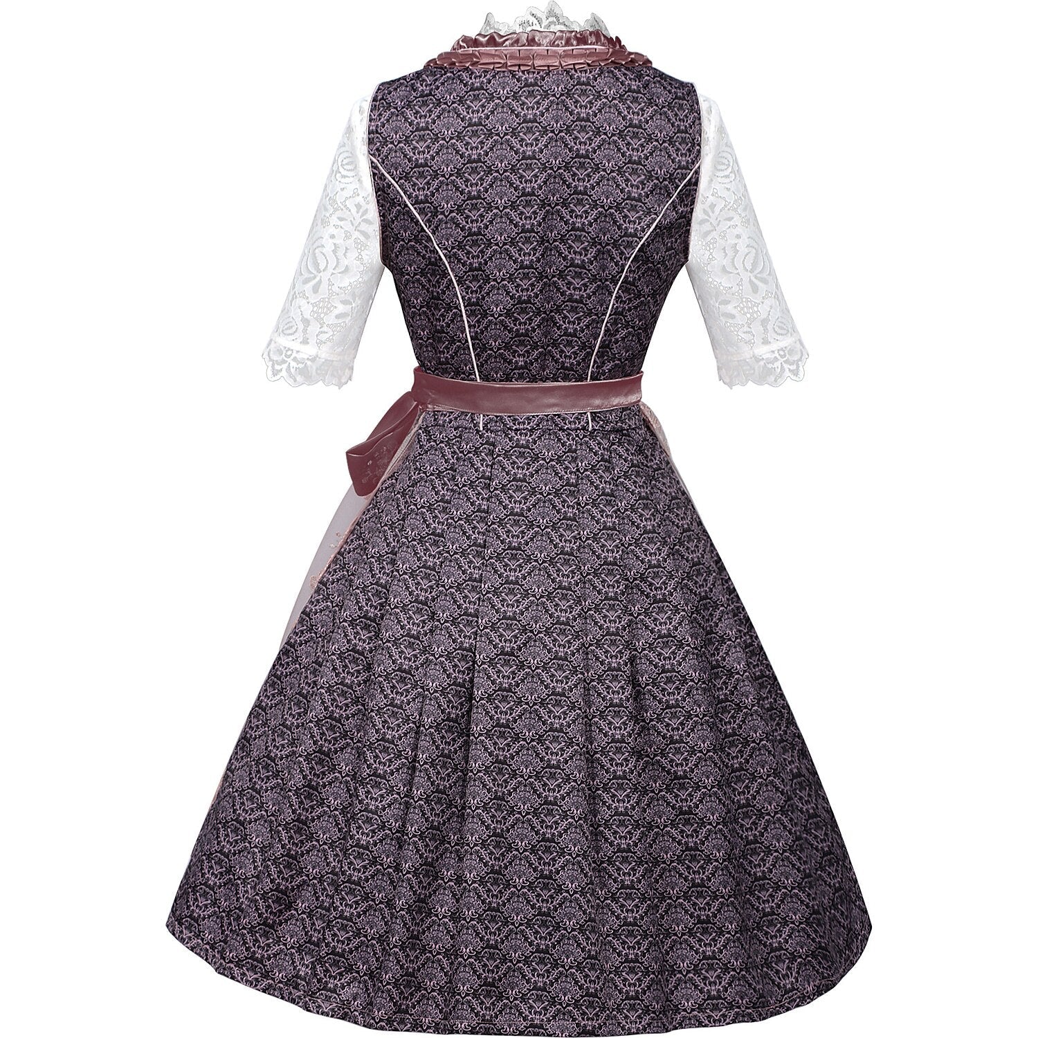 Lila besticktes Oktoberfest Dirndl-Set