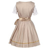 Elegantes Champagne Gold Dirndl mit Schürze und Bluse für das Oktoberfest