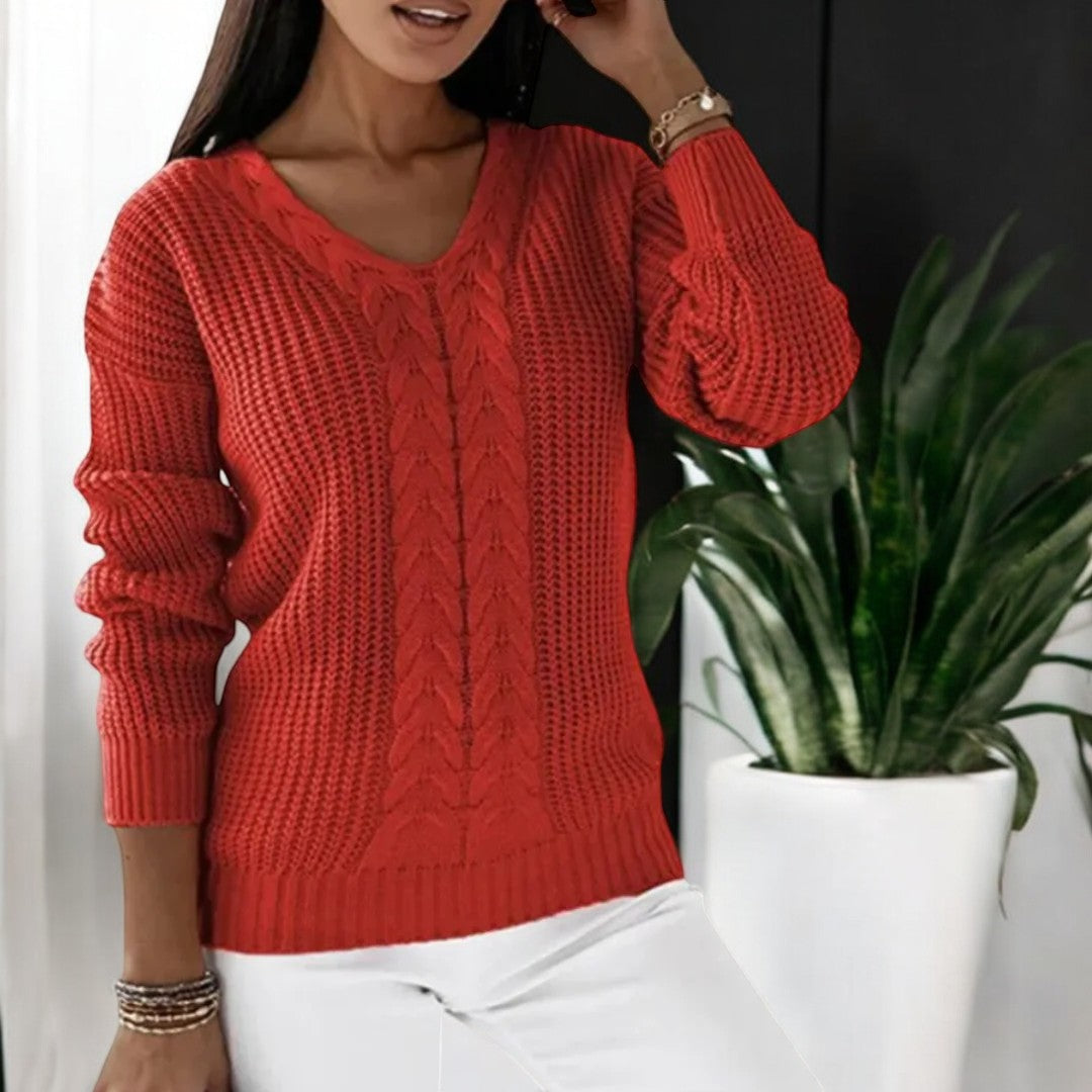 Freya™ | Skandi-Strickpullover - 2408-R - Rot / S