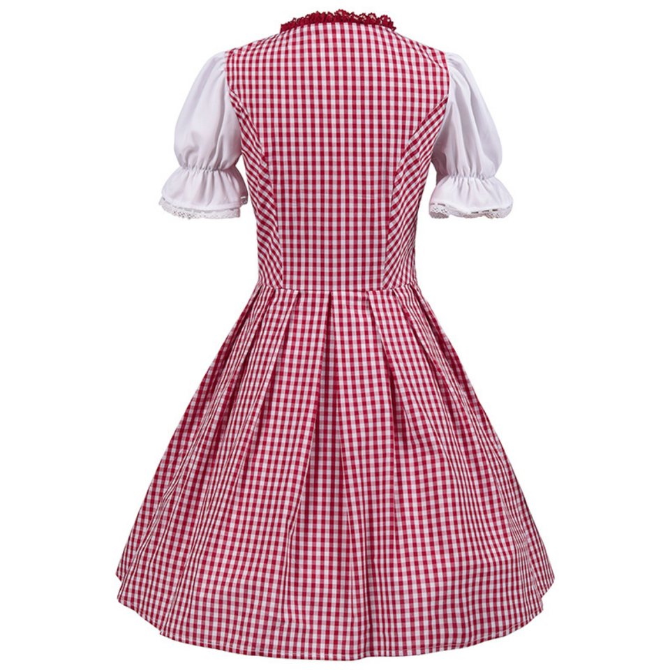 Rotes Oktoberfest-Dirndl Damen