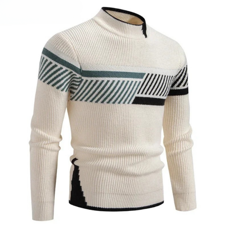 Sean | Stylischer gestrickter Pullover mit geometrischen Mustern