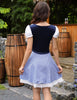 Oktoberfest Dirndl Kostüm Set mit Schürze im Biermädchen-Stil