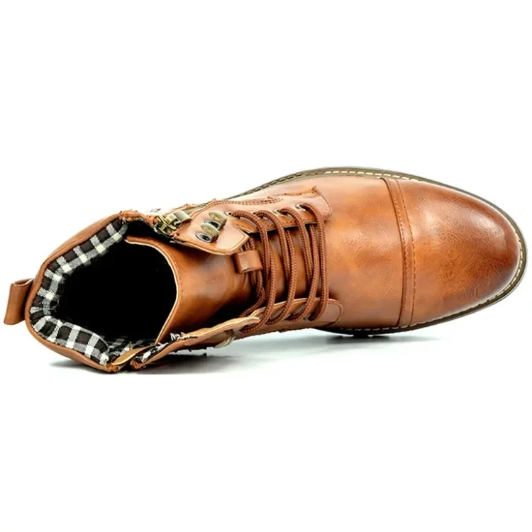 Jaxon | Braune Kampfstiefel für Männer