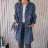 Celine™ | Bequeme Damenjacke im Faux-Denim-Stil - Damenbekleidung - Dunkelblau / S