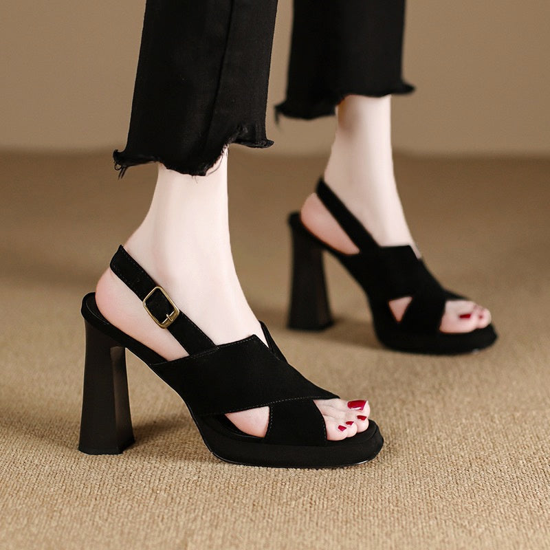 Caressa | Elegante Sandalen mit hohem Absatz und offenem Zehenbereich