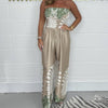 Lolita | Luftiger trägerloser Jumpsuit mit Print