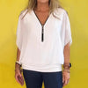 Shine | Elegantes Blusenshirt mit Reißverschluss