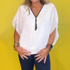 Shine | Elegantes Blusenshirt mit Reißverschluss