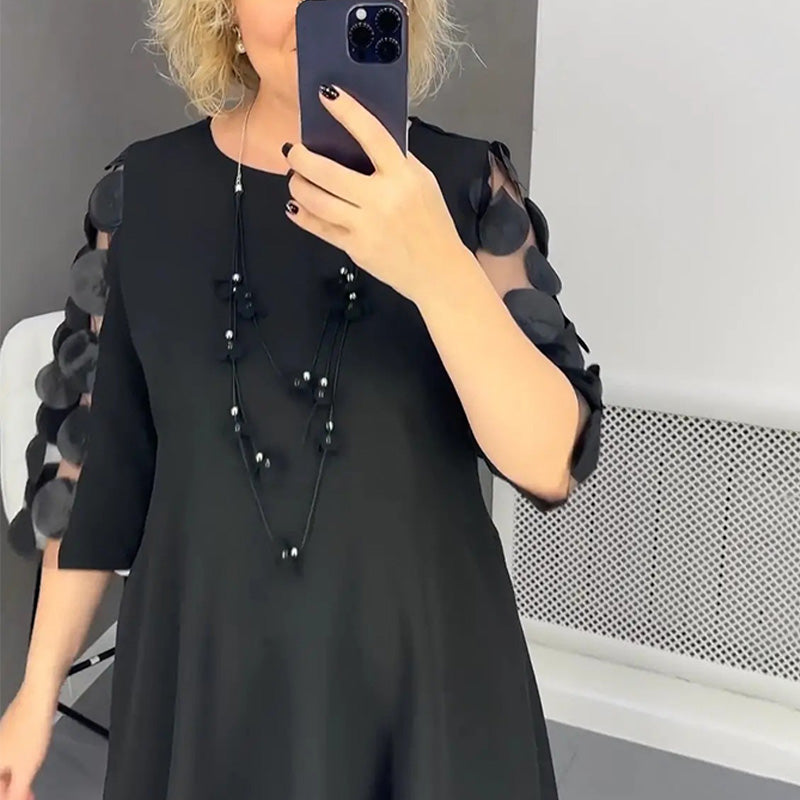 Agnes | Elegantes Plus-Size Kleid mit Tupfenmuster