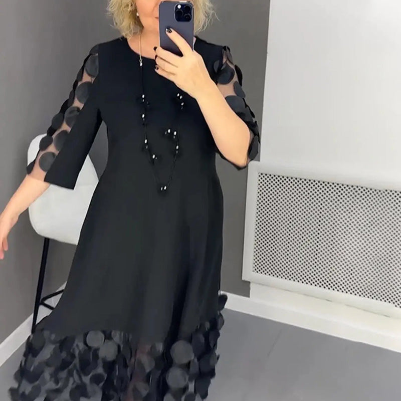Agnes | Elegantes Plus-Size Kleid mit Tupfenmuster