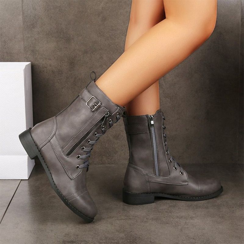 Yuhla | Orthopädische Rundzehen-Lederstiefel