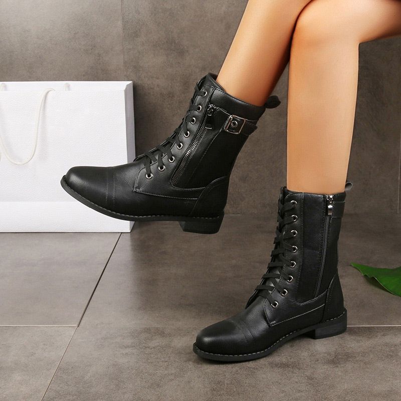 Yuhla | Orthopädische Rundzehen-Lederstiefel