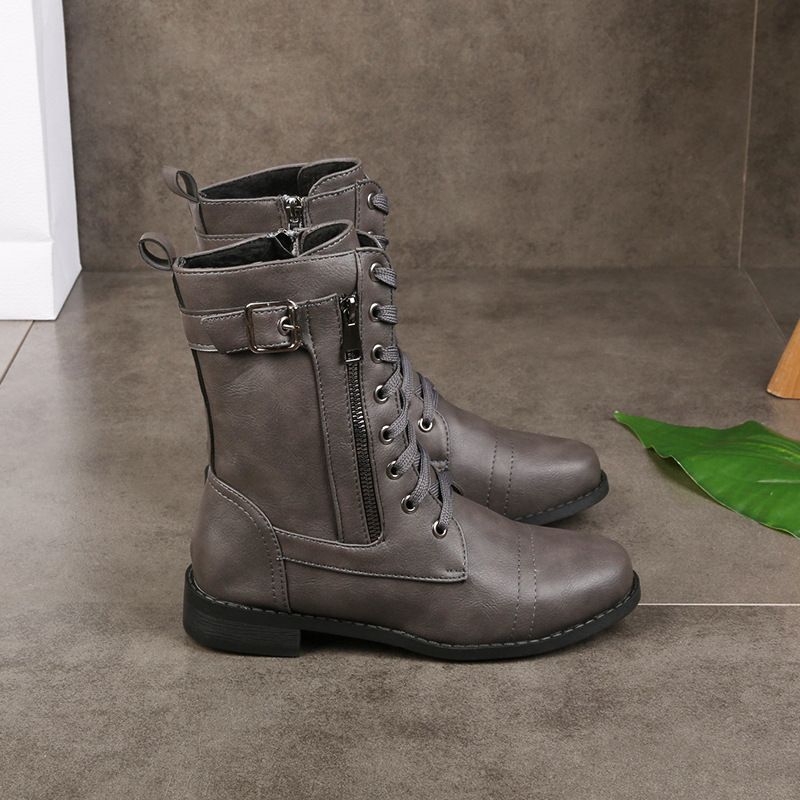 Yuhla | Orthopädische Rundzehen-Lederstiefel